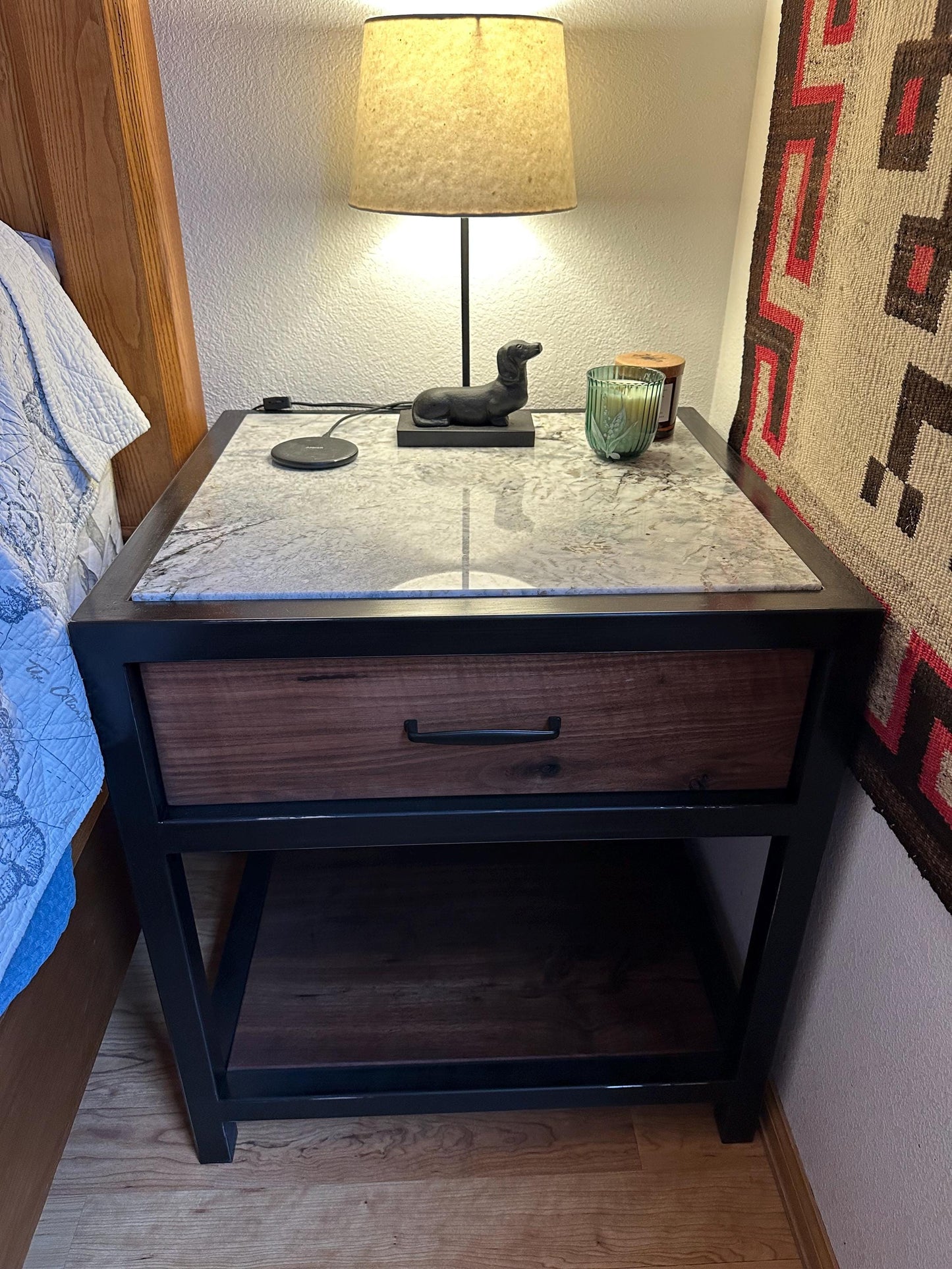 Custom Order Furniture - Farmhouse Modern - Metal Wood Granite Epoxy