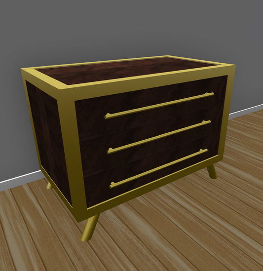 Start a Discussion! - Custom Nightstand with American Black Walnut & Gold Hardware