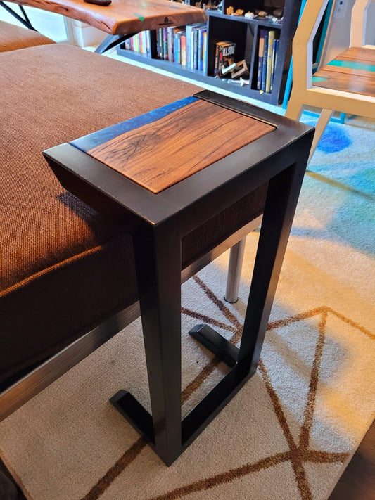 Made to Order - Epoxy Resin Couch Side Table - Coffee Table - C-side Desk - Handmade in USA
