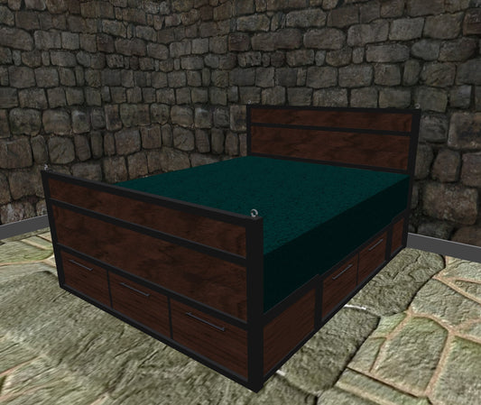 Start a Discussion! - Oversized Industrial Bed - Handmade to Order - Black Walnut ~~~~First of two payments~~~~