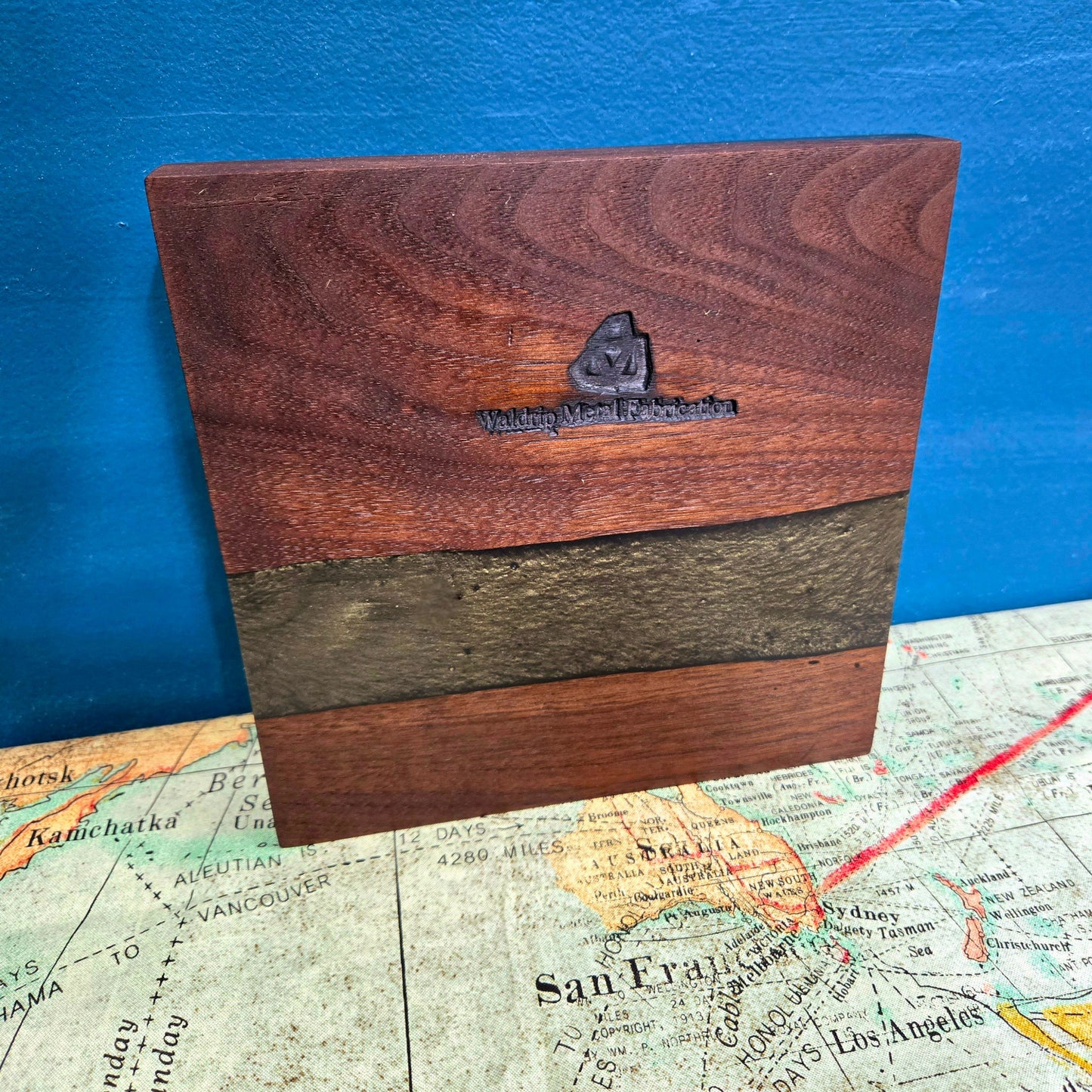 The Real Infiniti Cube - Handmade from Real Steel - American Walnut & Epoxy base