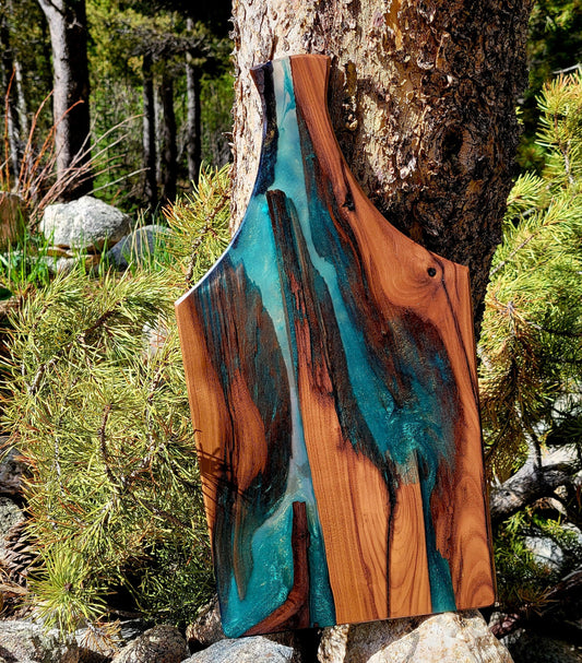 Made to Order! - American Black Walnut Cutting Board Colored Epoxy