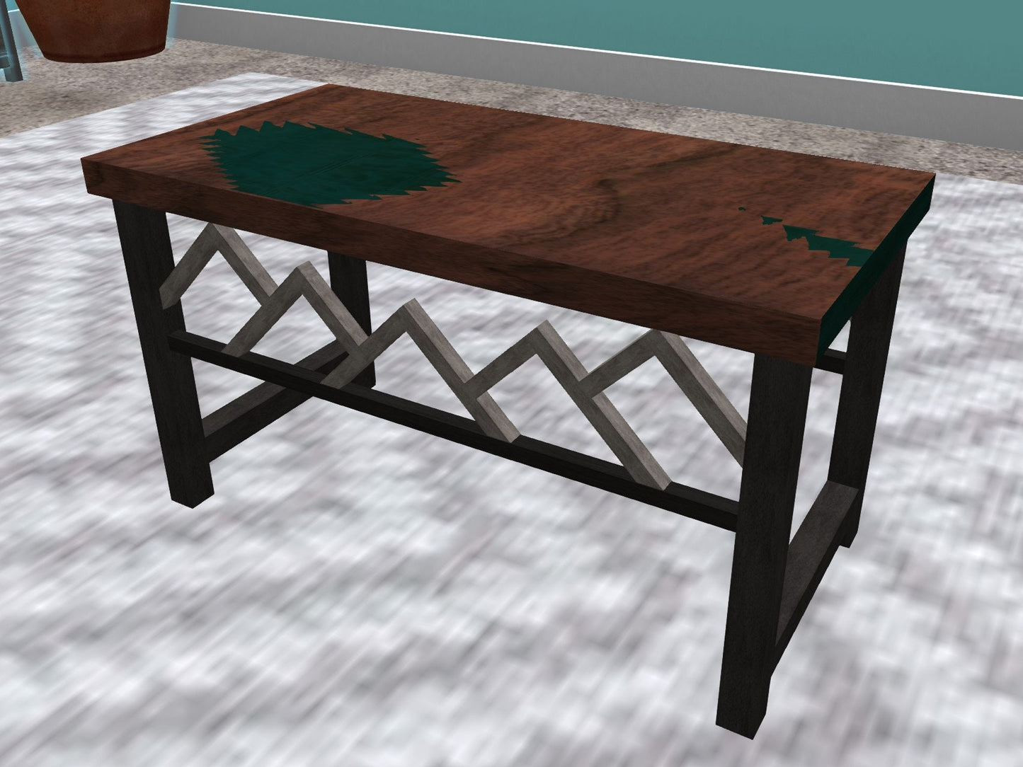 Made to Order - Mountian Modern Coffee Table - American Black Walnut with Epoxy Inlay