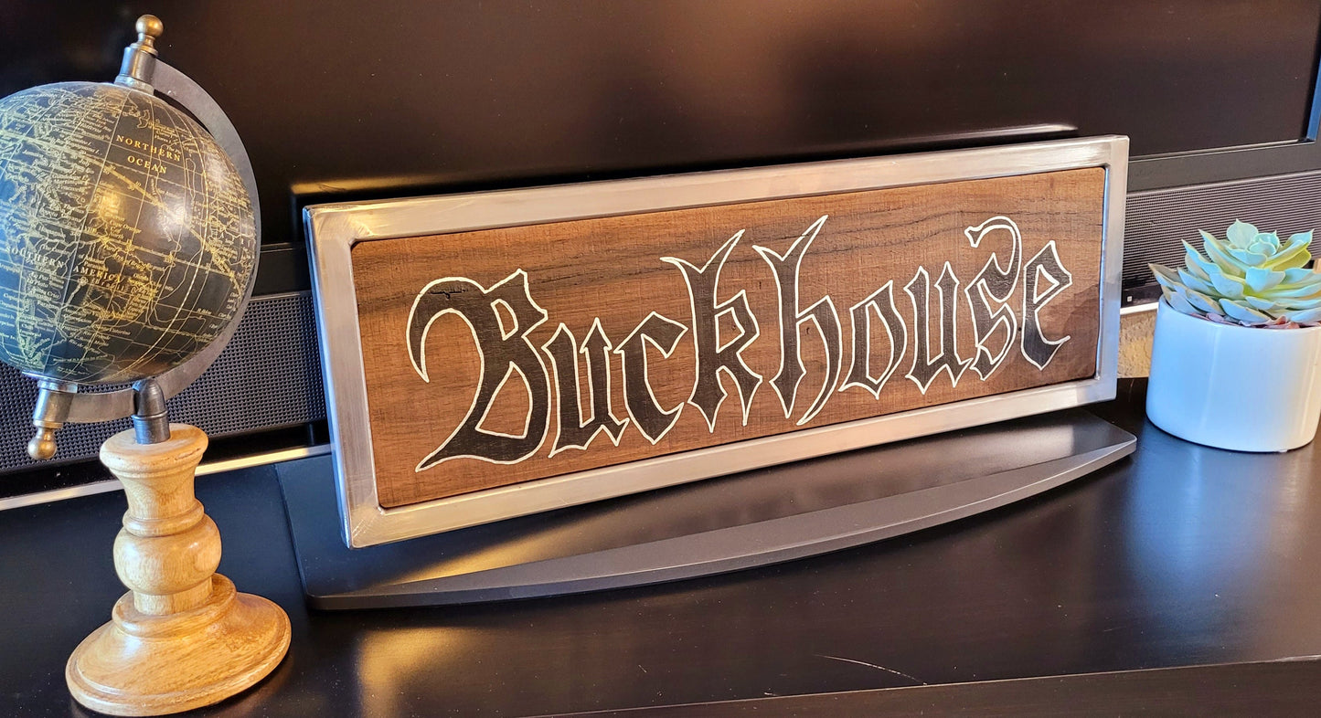 Made to Order! - Handmade Wood Signs - Your Name Gamertag Sports Team Whatever You Want - Real Metal & Wood