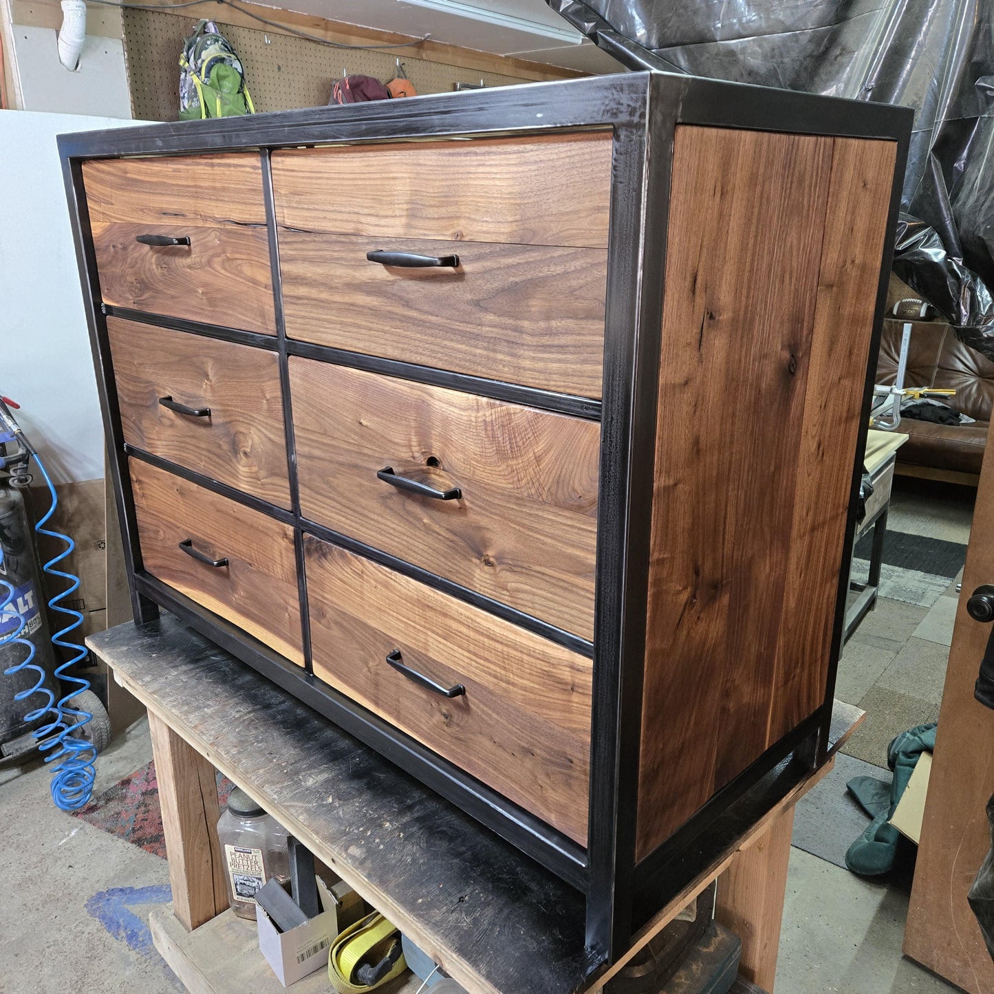 Custom Order Furniture - Farmhouse Modern - Metal Wood Granite Epoxy