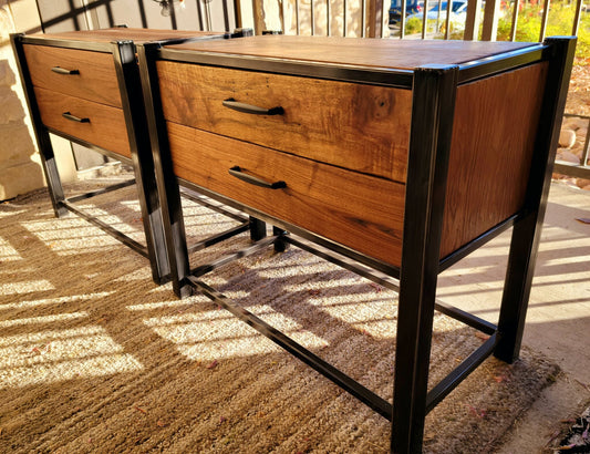 Farmhouse Industrial Nightstands - Made to Order