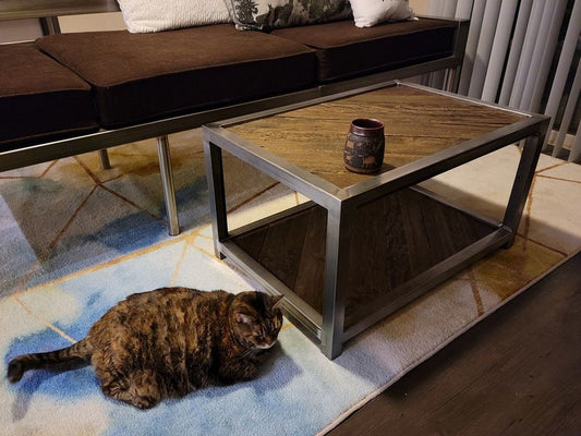 Start a Discussion! - Custom Built Coffee Table - Real Steel & Reclaimed Wood from Colorado