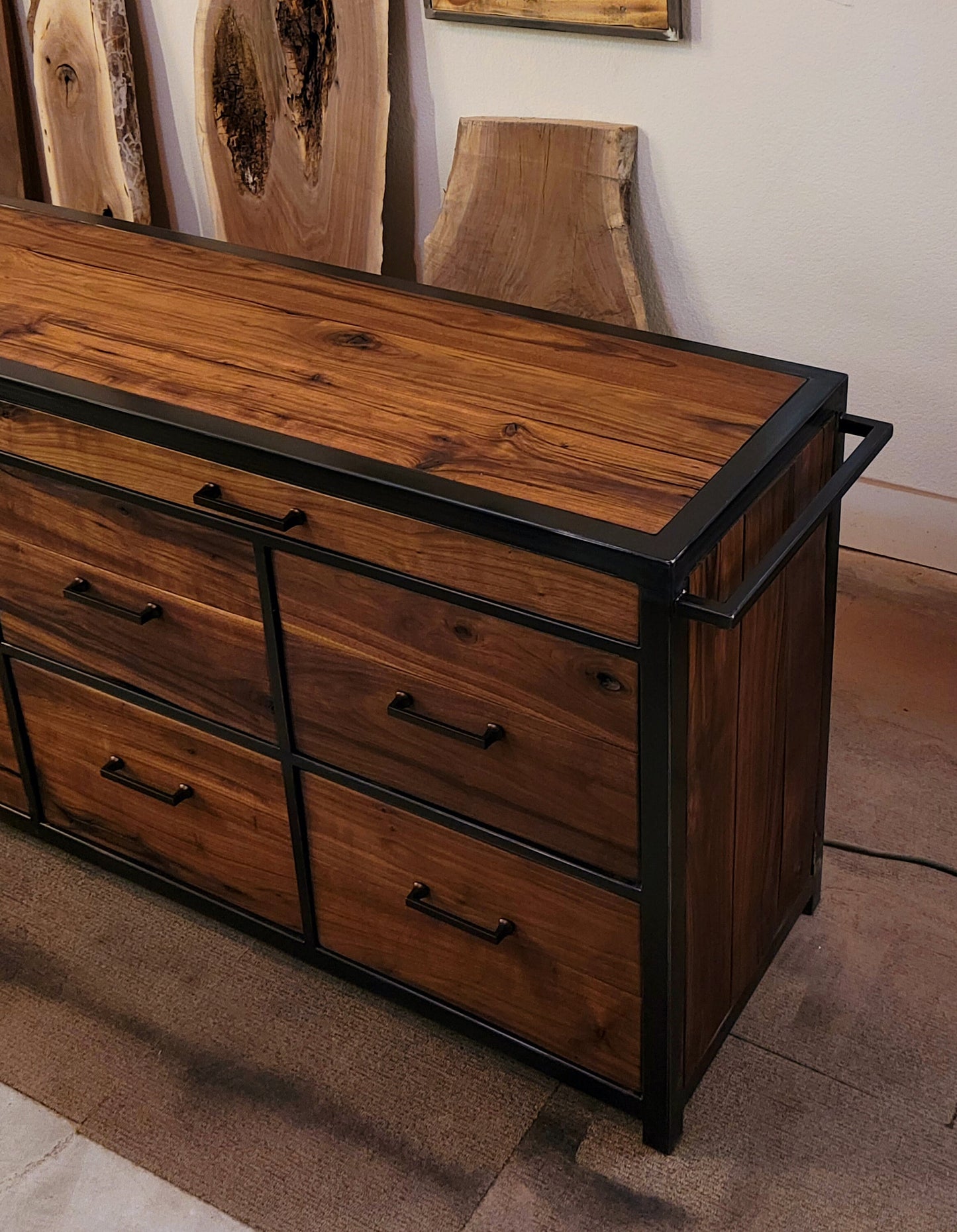 Oversized Industrial Rustic Ten Drawer Dresser