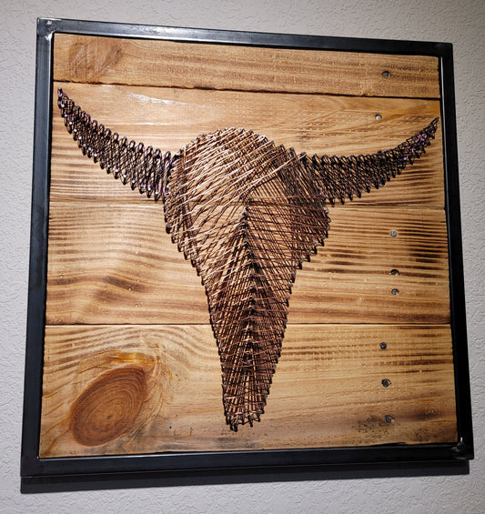 Made to Order! - Hand Made Wall Art - Cattle Head Steer - Colorado Made