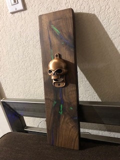 Made to Order! - Bottle Opener - Halloween Skull - Home Decor Epoxy Resin