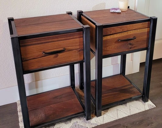 Single Drawer Side Tables - Sold in Pairs